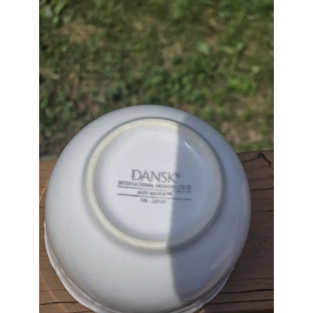 Vintage Dansk Covered Sugar Bowl Dark Teal Lid Miss Match EUC Scalloped Edge